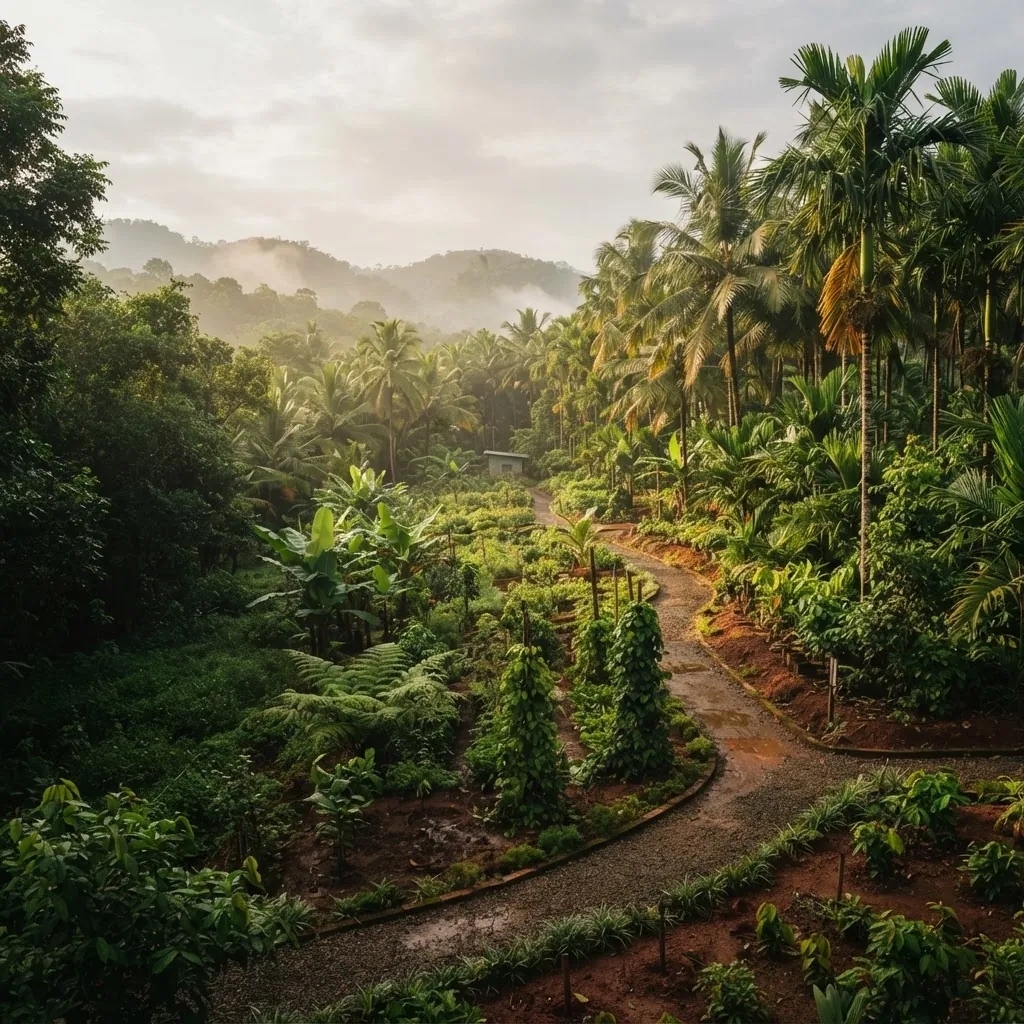 Kerala fruit orchard canopy at Jobson Garden